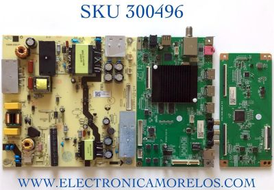 KIT DE TARJETAS PARA TV WESTINGHOUSE·ROKU TV SMART TV / NUMERO DE PARTE MAIN MS16010-ZC01-01 / 2E01413C0 / T-CON CCPD-TC495-005-H V1.2 / 2E02744A0 / CCPD-TC495-005-H / KB6160A / FUENTE TV5006-ZC02-02 / E021M460-B2 / PANEL CC580PV7D / MODELO WR58UX4019
